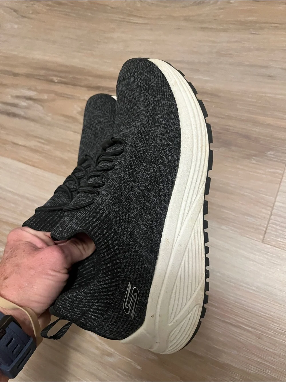 Skechers Women’s Black Knit Slip-On Athletic Sneakers